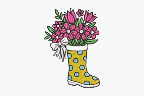 Boot with Flowers: A Seasonal Embroidery Review