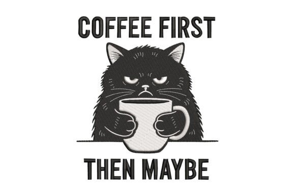 Cat Coffee Lover Embroidery Design Review