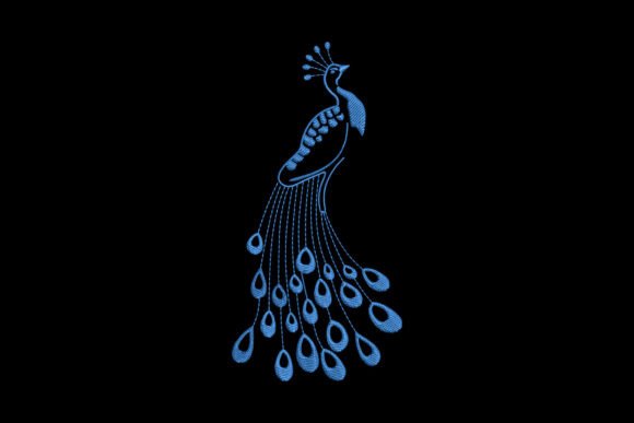 Decorative Peacock: A Charm for Craft Fair Embroidery