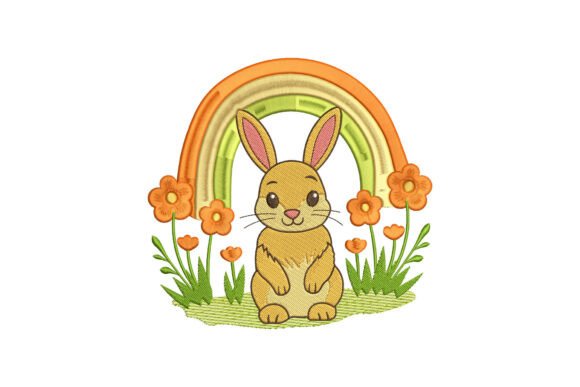 Floral Rabbit with Rainbow: A Designer’s Review for Boutique Sweatshirt Embroidery