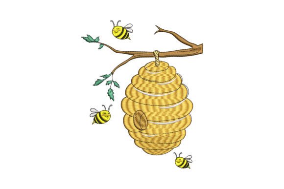 Honey Bee Hive: A Charming Seasonal Embroidery Pick