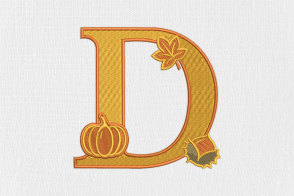 Letter D Autumn Monogram: A Seasonal Touch for Personalized Gifts