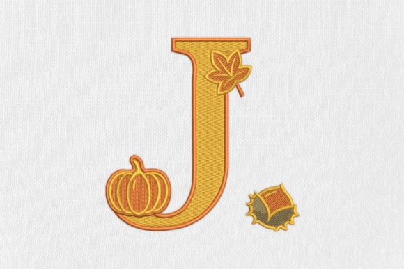 Letter J Autumn Monogram: A Seasonal Embroidery Pick for Etsy Sellers