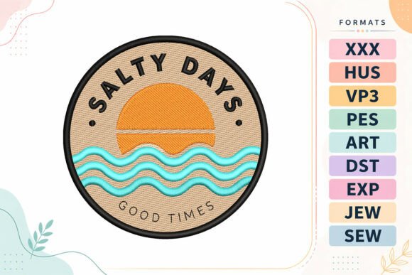 Summer Beach Sunset Badge: A Craft Fair Review for Embroidery Sellers